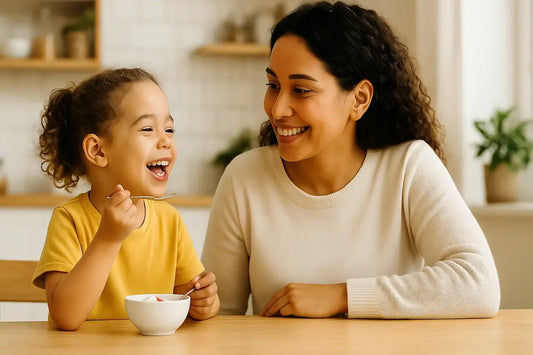Mom and son image