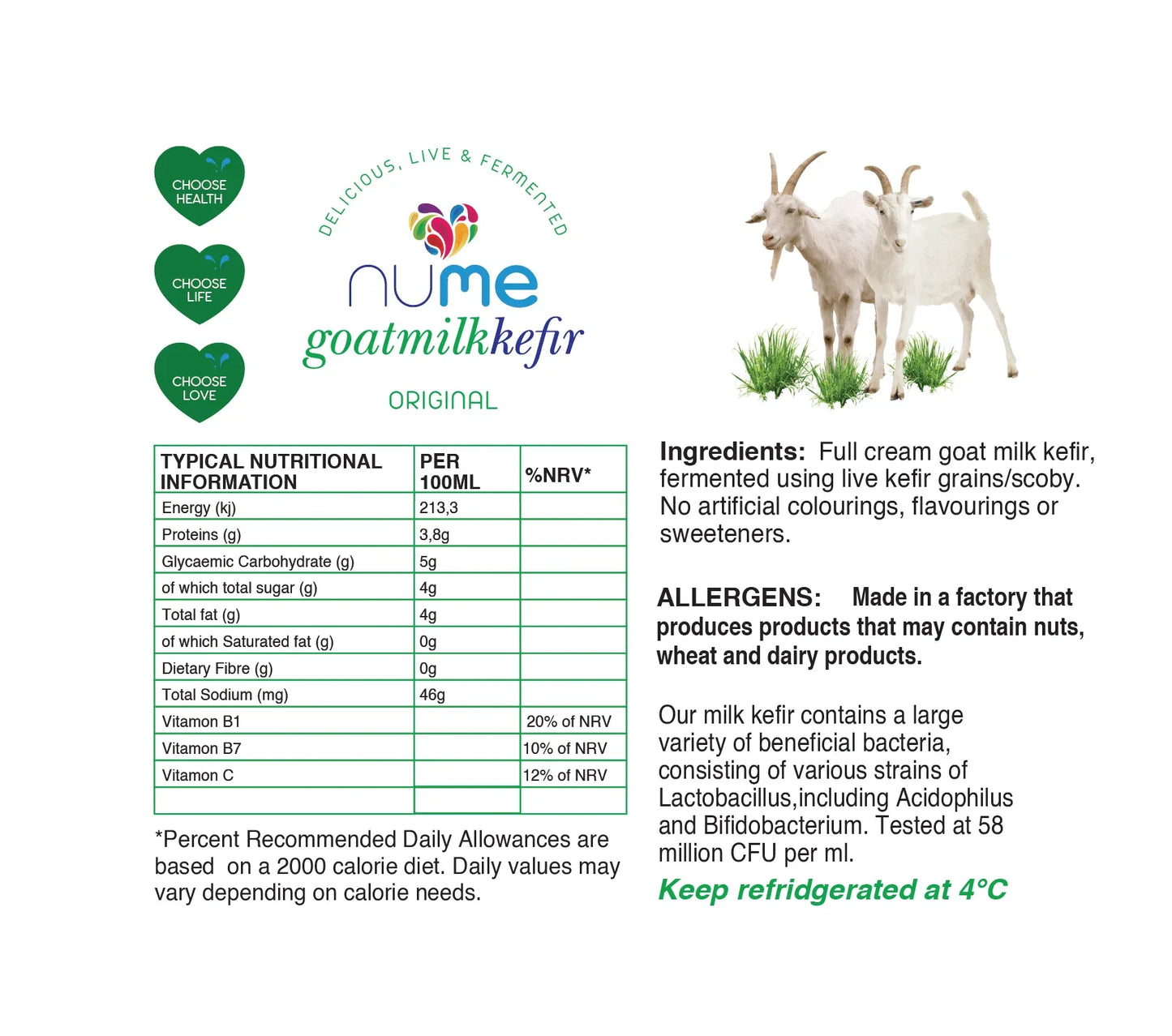 Natural Goat Milk Kefir