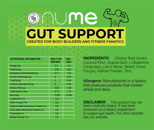 NuMe Gut Support Prebiotic Powder