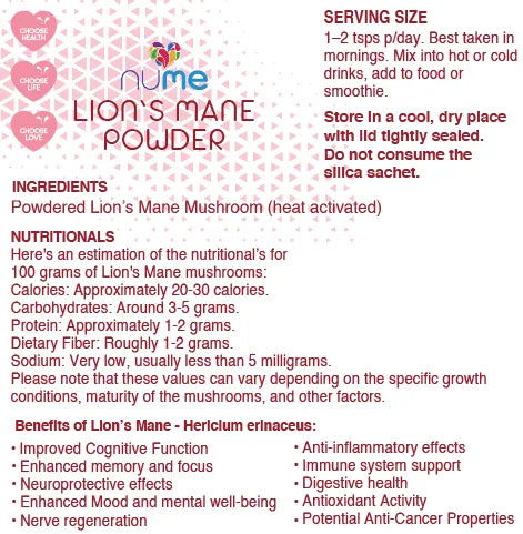 Lion's Mane Mushroom Powder - 100g