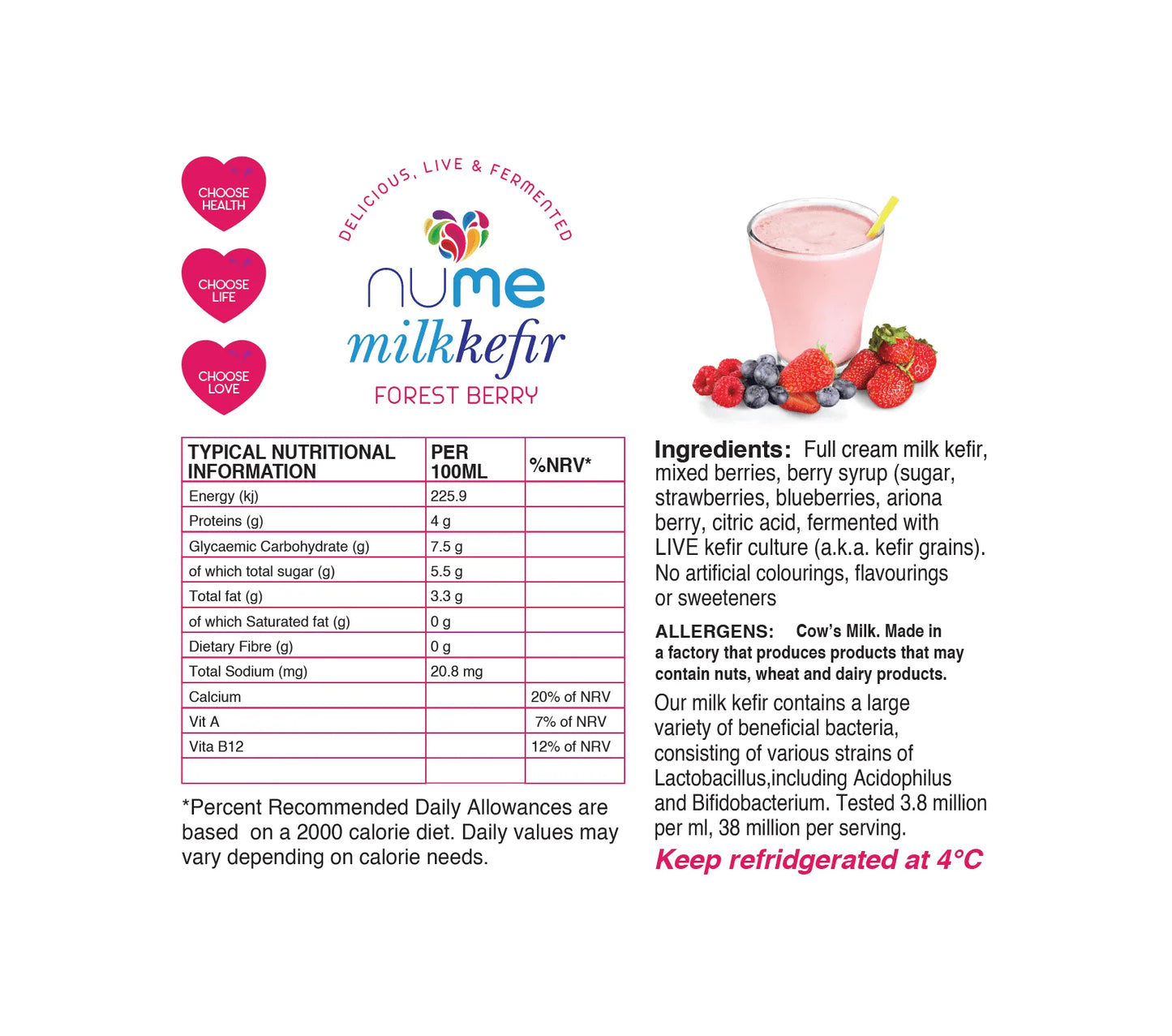 Berry Flavoured Milk Kefir